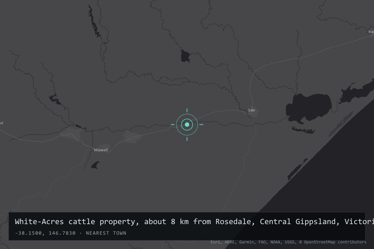 Where it happened: White-Acres cattle property, about 8 km from Rosedale, Central Gippsland, Victoria, Australia