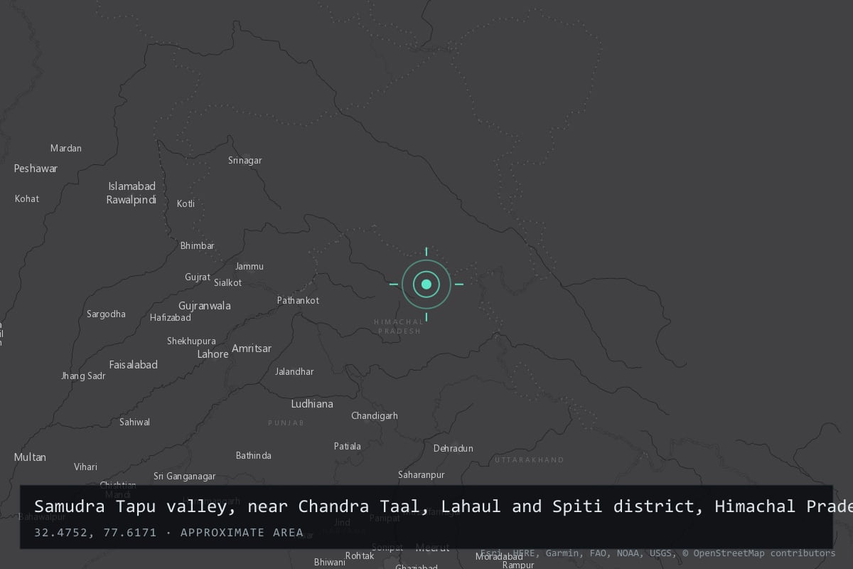 Where it happened: Samudra Tapu valley, near Chandra Taal, Lahaul and Spiti district, Himachal Pradesh, India