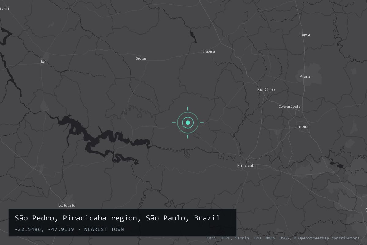 Where it happened: São Pedro, Piracicaba region, São Paulo, Brazil