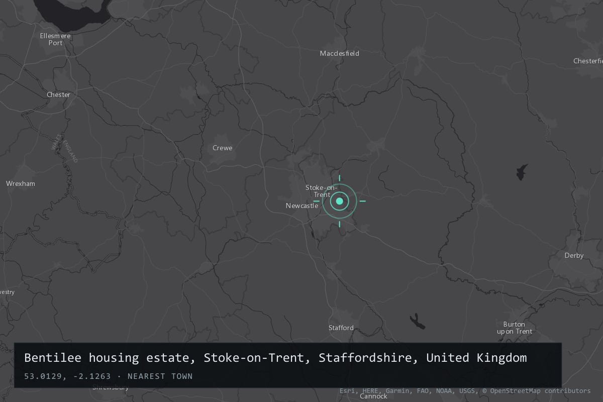 Where it happened: Bentilee housing estate, Stoke-on-Trent, Staffordshire, United Kingdom