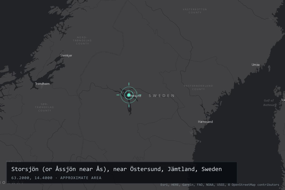 Where it happened: Storsjön (or Åssjön near Ås), near Östersund, Jämtland, Sweden
