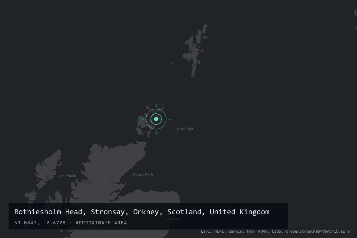 Where it happened: Rothiesholm Head, Stronsay, Orkney, Scotland, United Kingdom