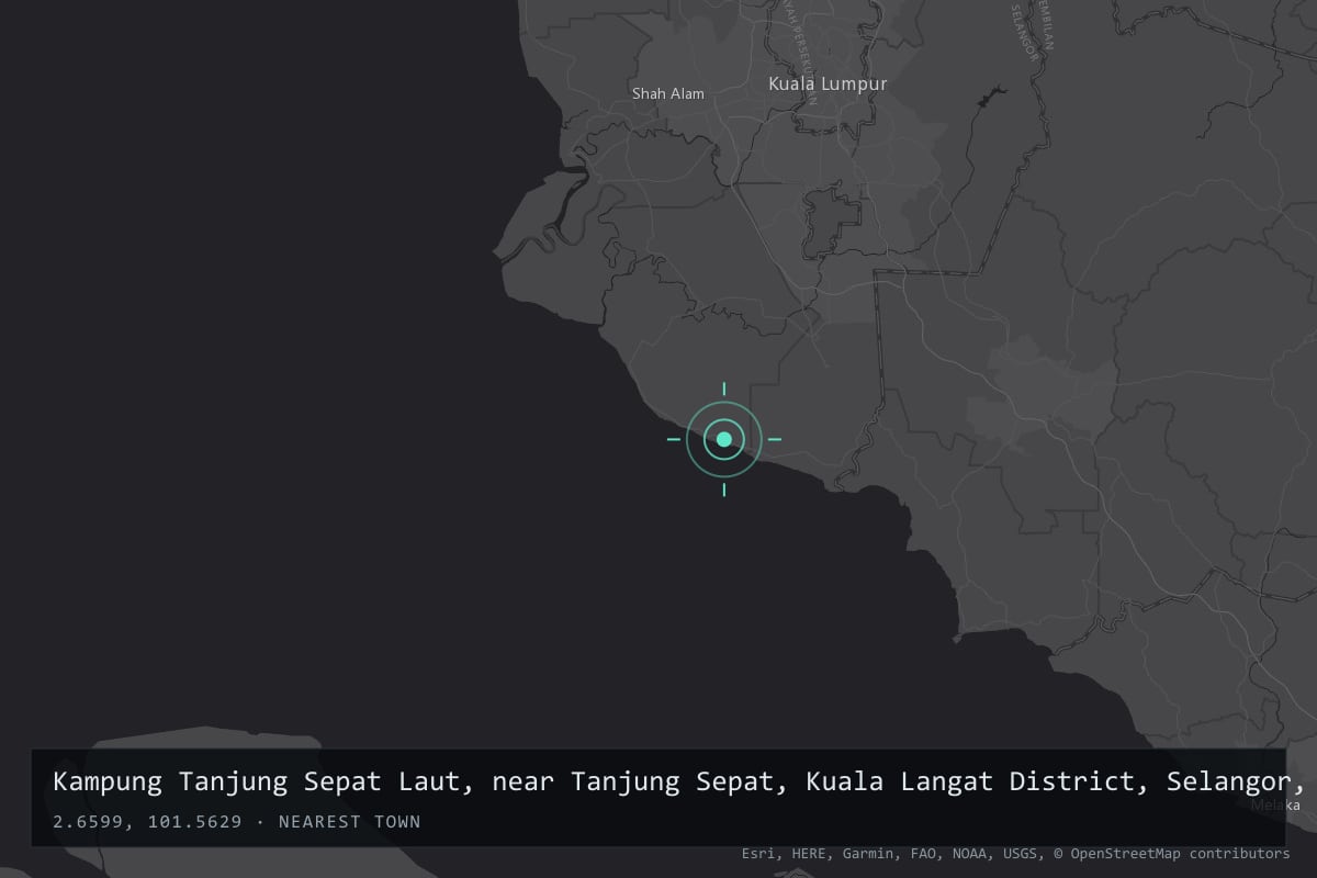 Where it happened: Kampung Tanjung Sepat Laut, near Tanjung Sepat, Kuala Langat District, Selangor, Malaysia