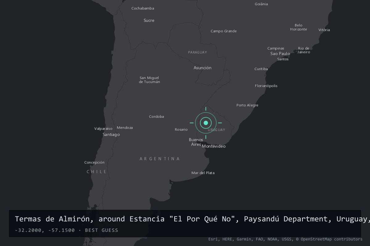 Where it happened: Termas de Almirón, Paysandú Department, Uruguay