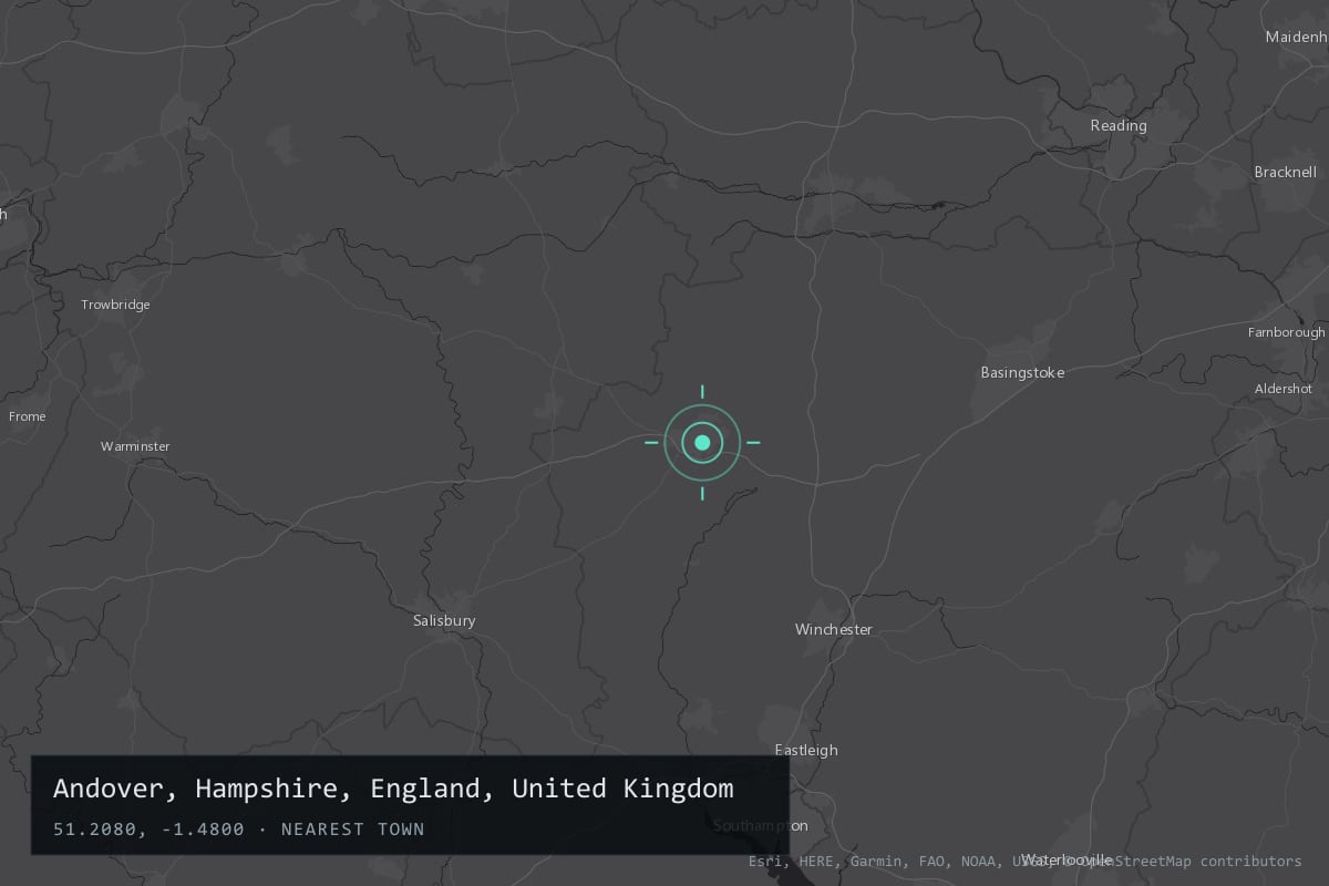 Where it happened: Andover, Hampshire, England, United Kingdom