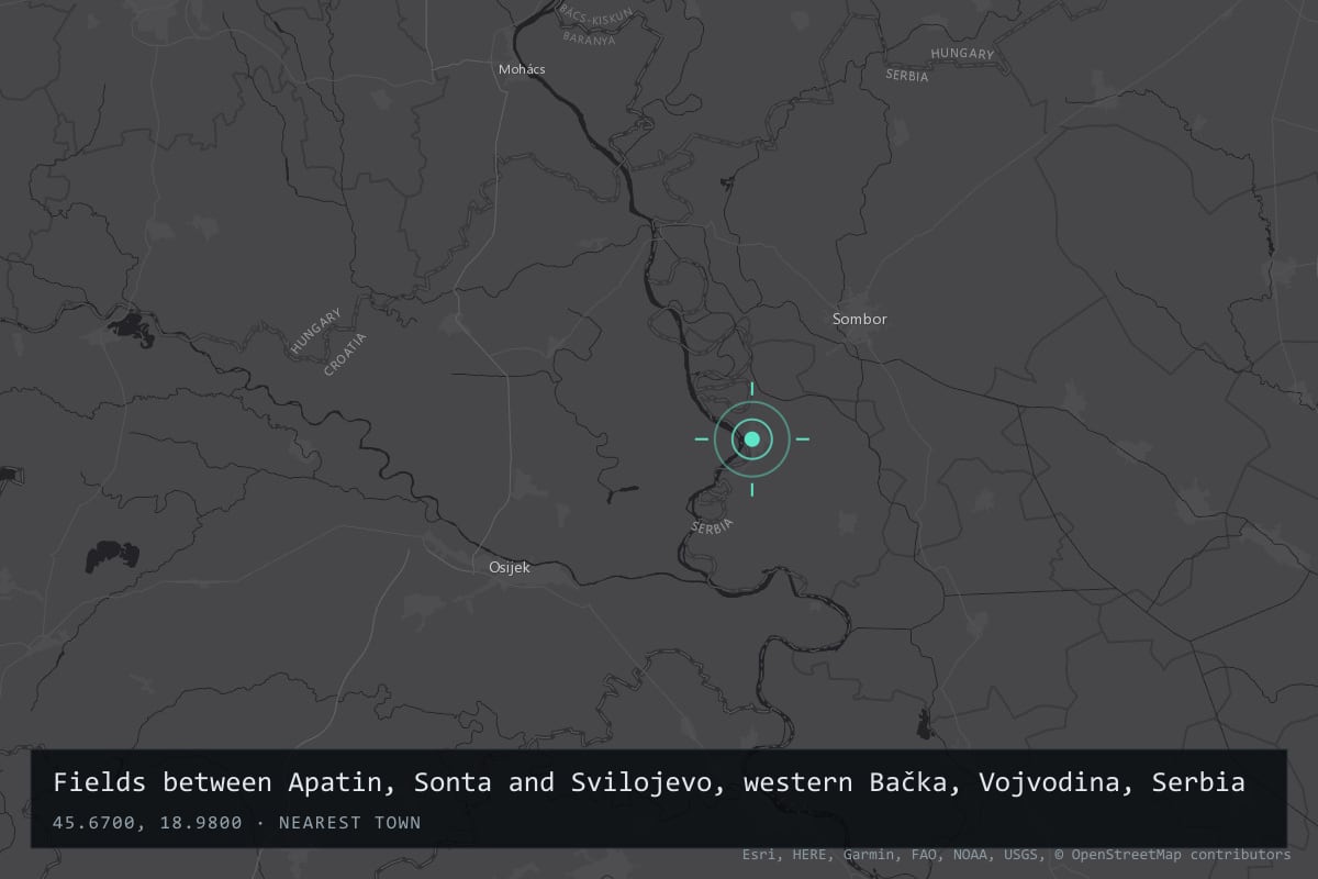 Where it happened: Fields between Apatin, Sonta and Svilojevo, western Bačka, Vojvodina, Serbia