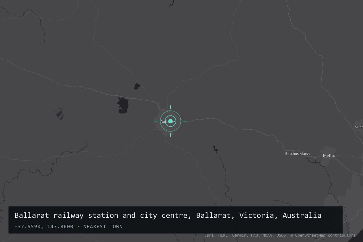 Where it happened: Ballarat railway station and city centre, Ballarat, Victoria, Australia