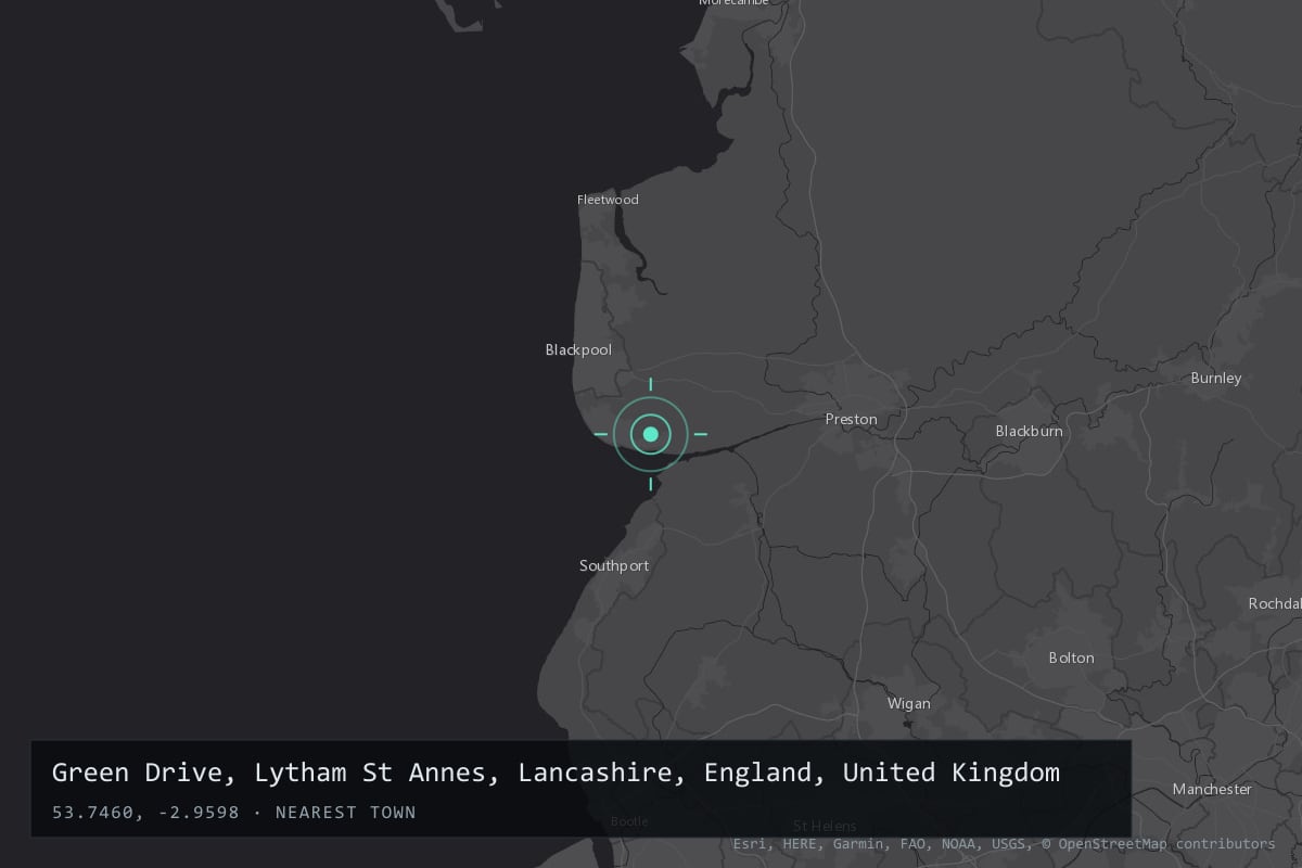 Where it happened: Green Drive, Lytham St Annes, Lancashire, England, United Kingdom