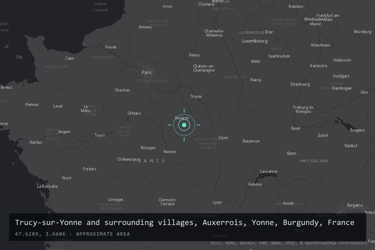 Where it happened: Trucy-sur-Yonne and surrounding villages, Auxerrois, Yonne, Burgundy, France