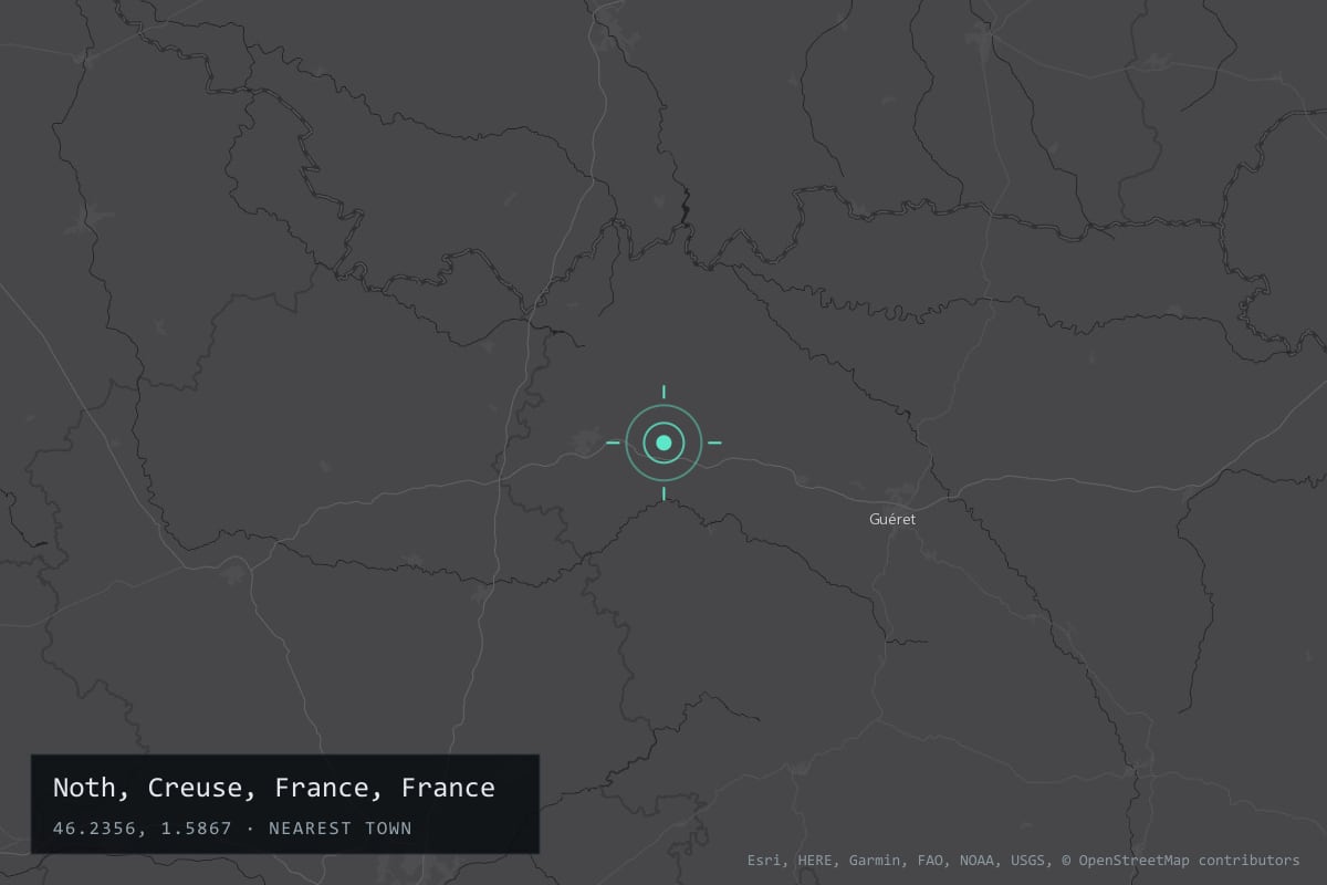 Where it happened: Noth, Creuse, France