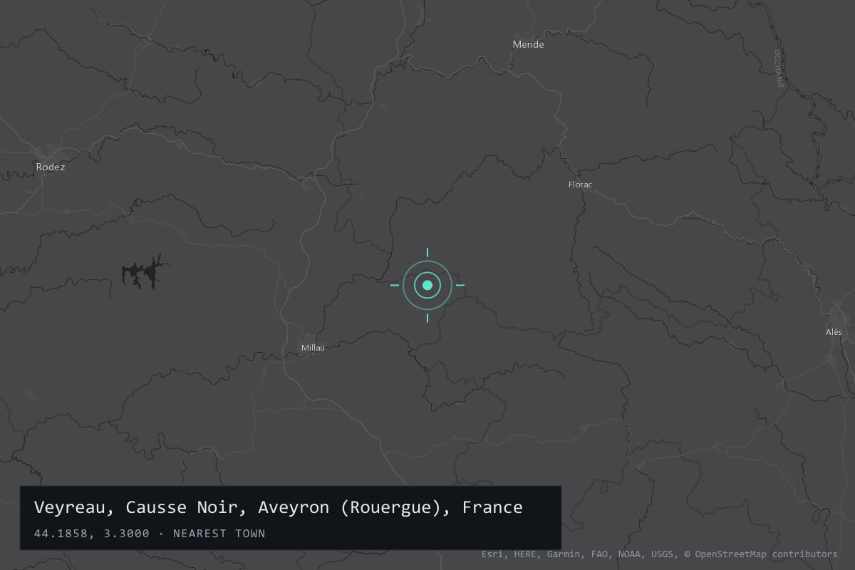 Where it happened: Veyreau, Causse Noir, Aveyron (Rouergue), France