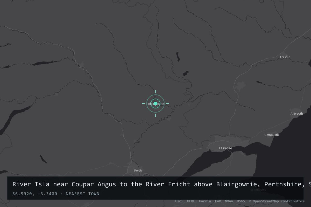Where it happened: River Isla near Coupar Angus to the River Ericht above Blairgowrie, Perthshire, Scotland, United Kingdom