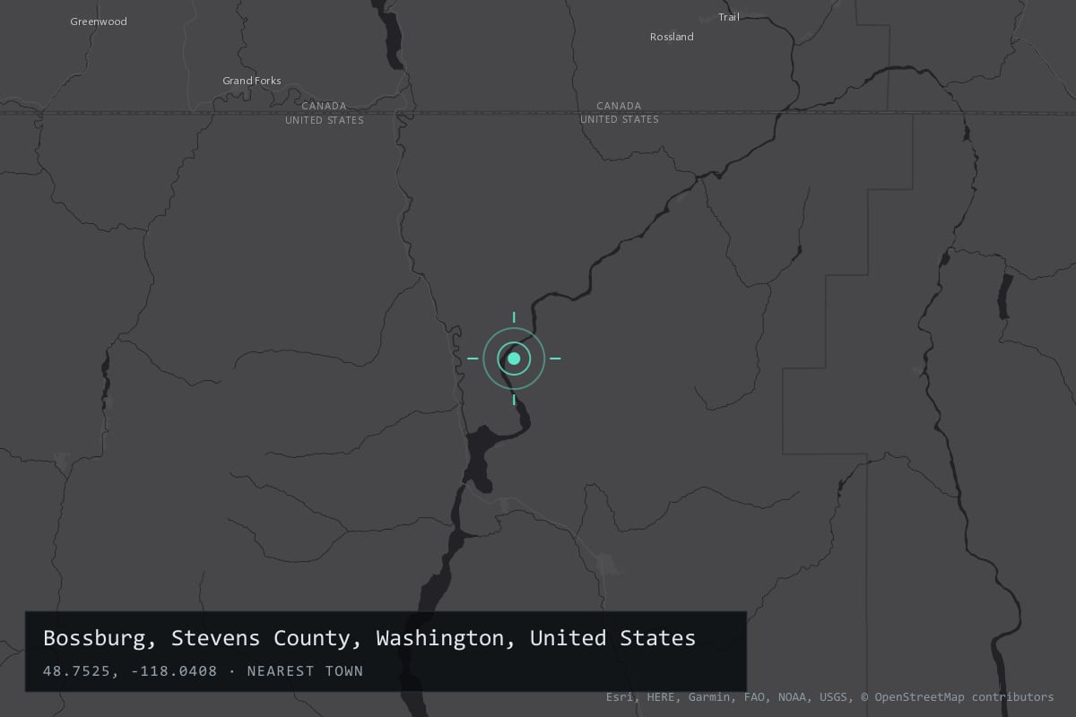 Where it happened: Bossburg, Stevens County, Washington, United States