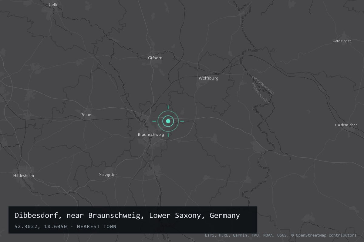 Where it happened: Dibbesdorf, near Braunschweig, Lower Saxony, Germany