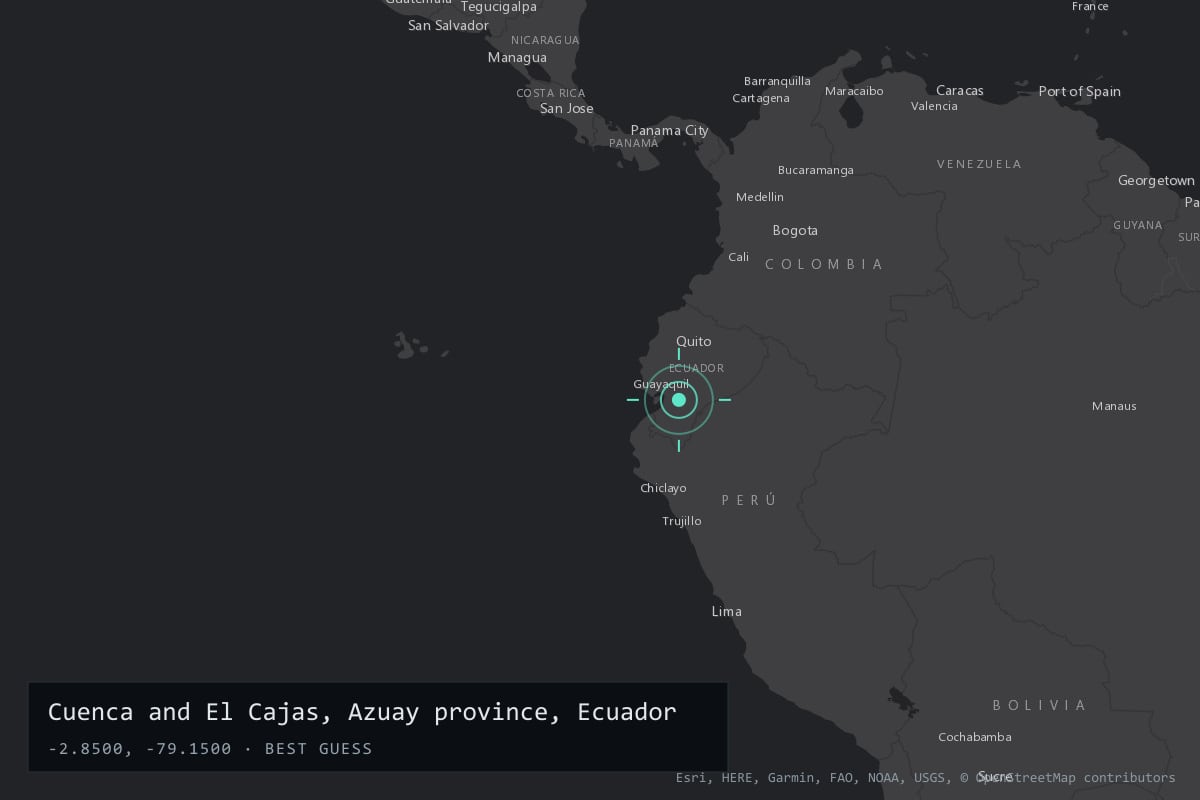 Where it happened: Cuenca and El Cajas, Azuay province, Ecuador
