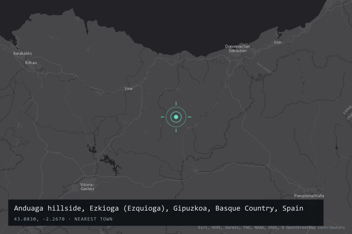 Where it happened: Anduaga hillside, Ezkioga (Ezquioga), Gipuzkoa, Basque Country, Spain