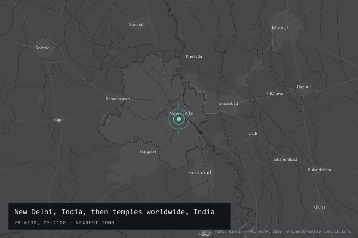 Where it began: New Delhi, India. Reports then spread to temples worldwide.