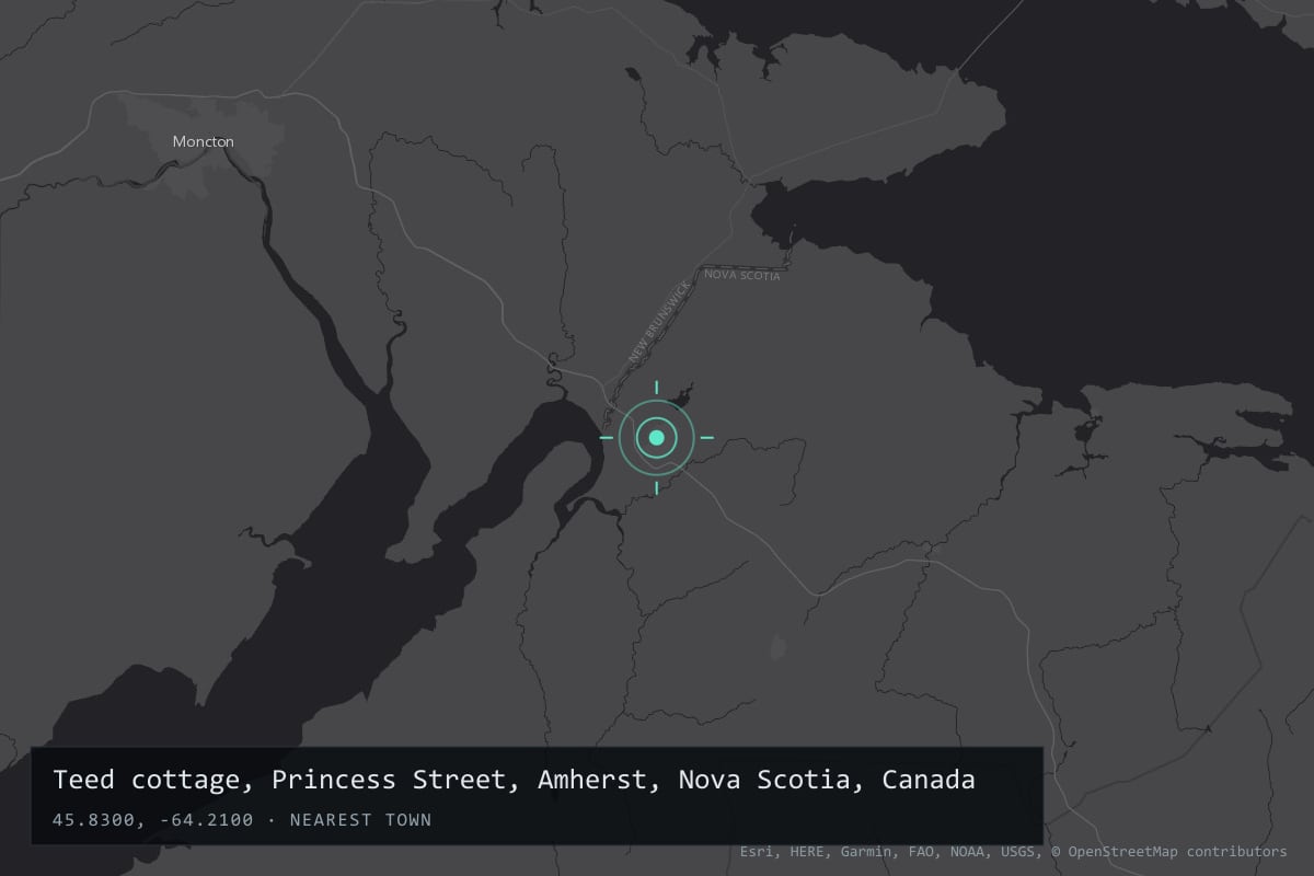 Where it happened: Teed cottage, Princess Street, Amherst, Nova Scotia, Canada