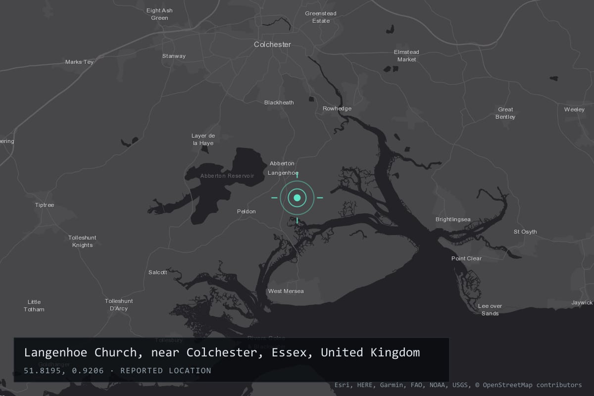 Where it happened: Langenhoe Church, near Colchester, Essex, United Kingdom