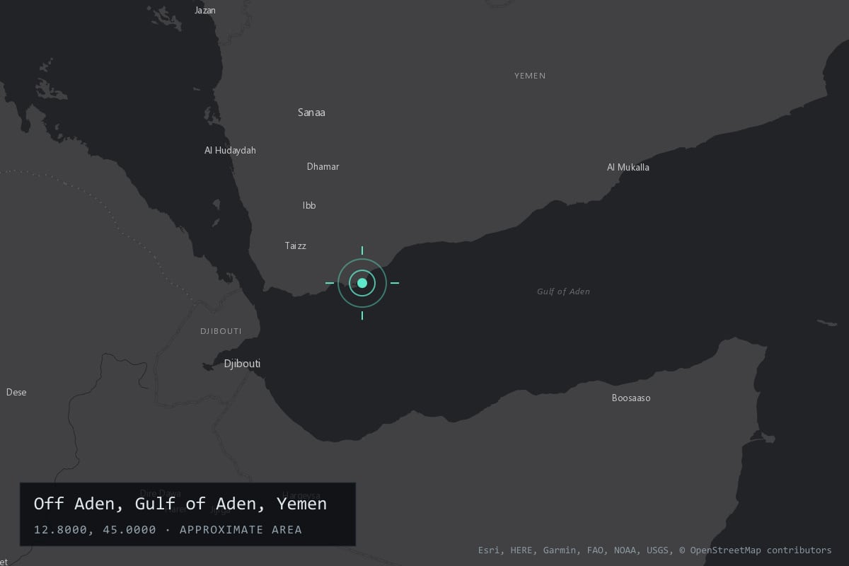 Where it happened: Off Aden, Gulf of Aden, Yemen