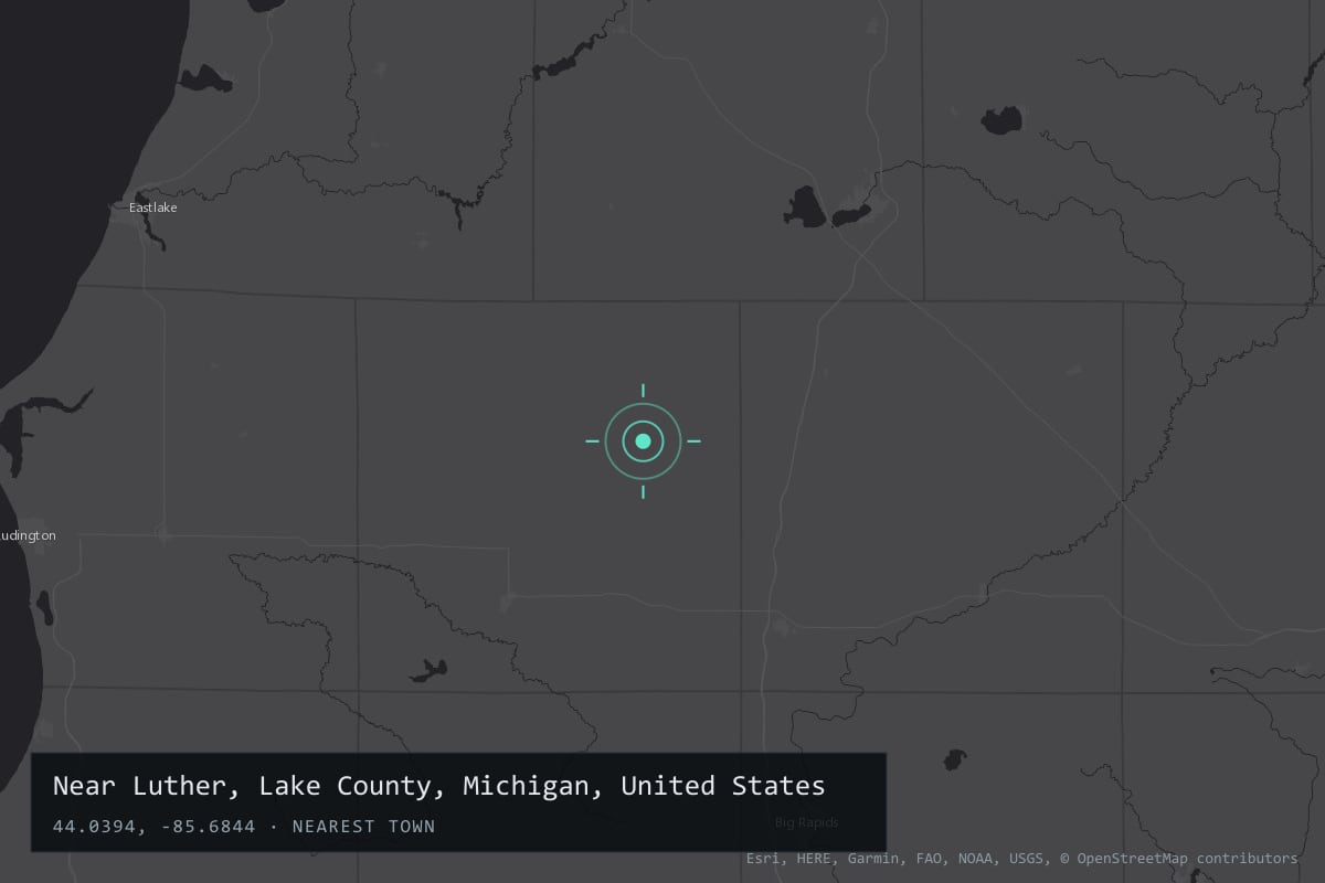 Where it happened: Near Luther, Lake County, Michigan, United States