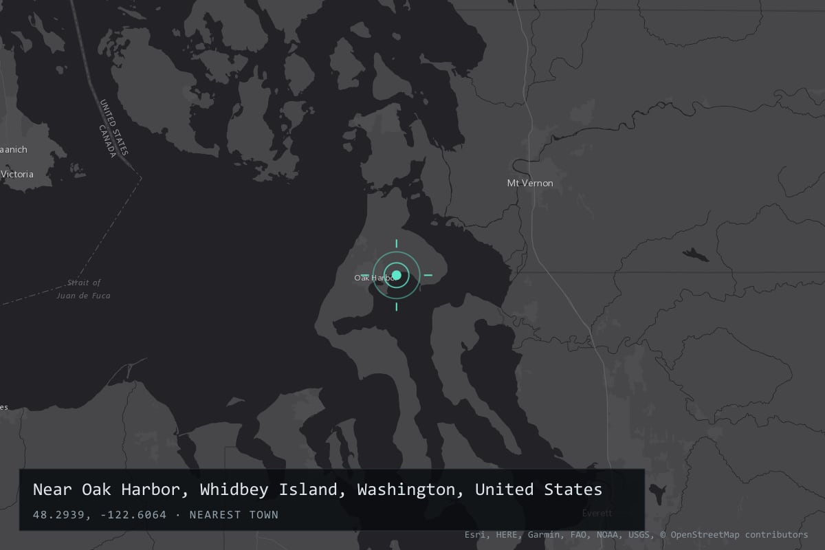 Where it happened: Near Oak Harbor, Whidbey Island, Washington, United States