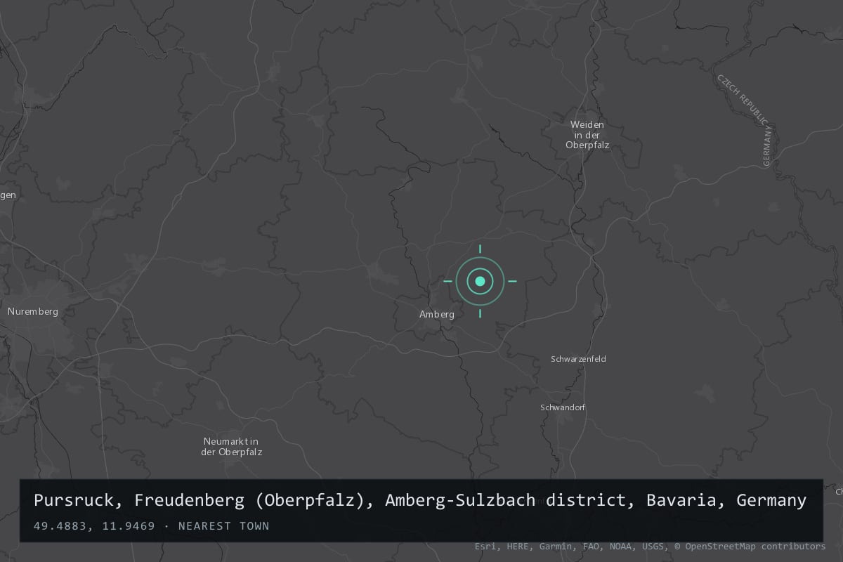 Where it happened: Pursruck, Freudenberg (Oberpfalz), Amberg-Sulzbach district, Bavaria, Germany