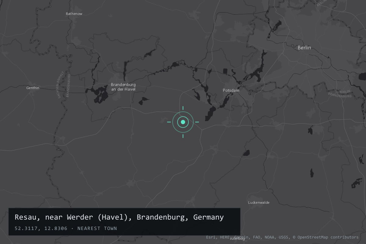 Where it happened: Resau, near Werder (Havel), Brandenburg, Germany