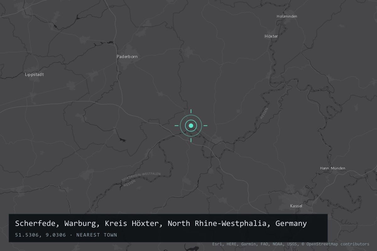 Where it happened: Scherfede, Warburg, Kreis Höxter, North Rhine-Westphalia, Germany