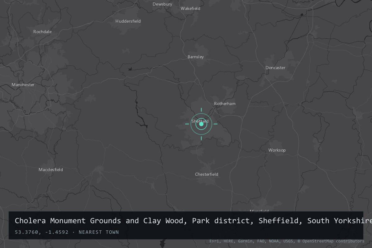 Where it happened: Cholera Monument Grounds and Clay Wood, Park district, Sheffield, South Yorkshire, England, United Kingdom