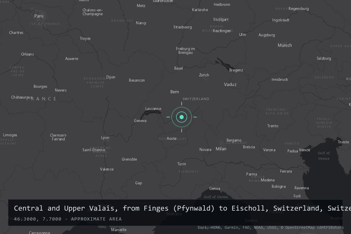 Where it happened: Central and Upper Valais, from Finges (Pfynwald) to Eischoll, Switzerland, Switzerland
