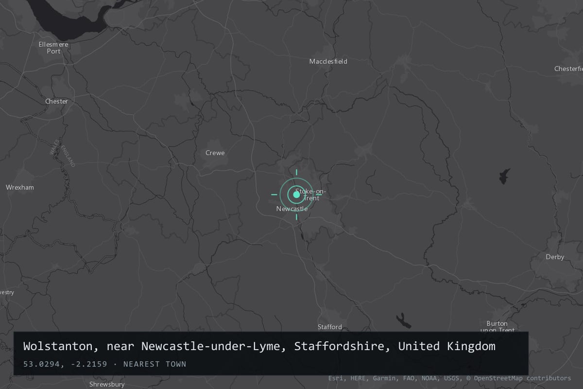 Where it happened: Wolstanton, near Newcastle-under-Lyme, Staffordshire, United Kingdom