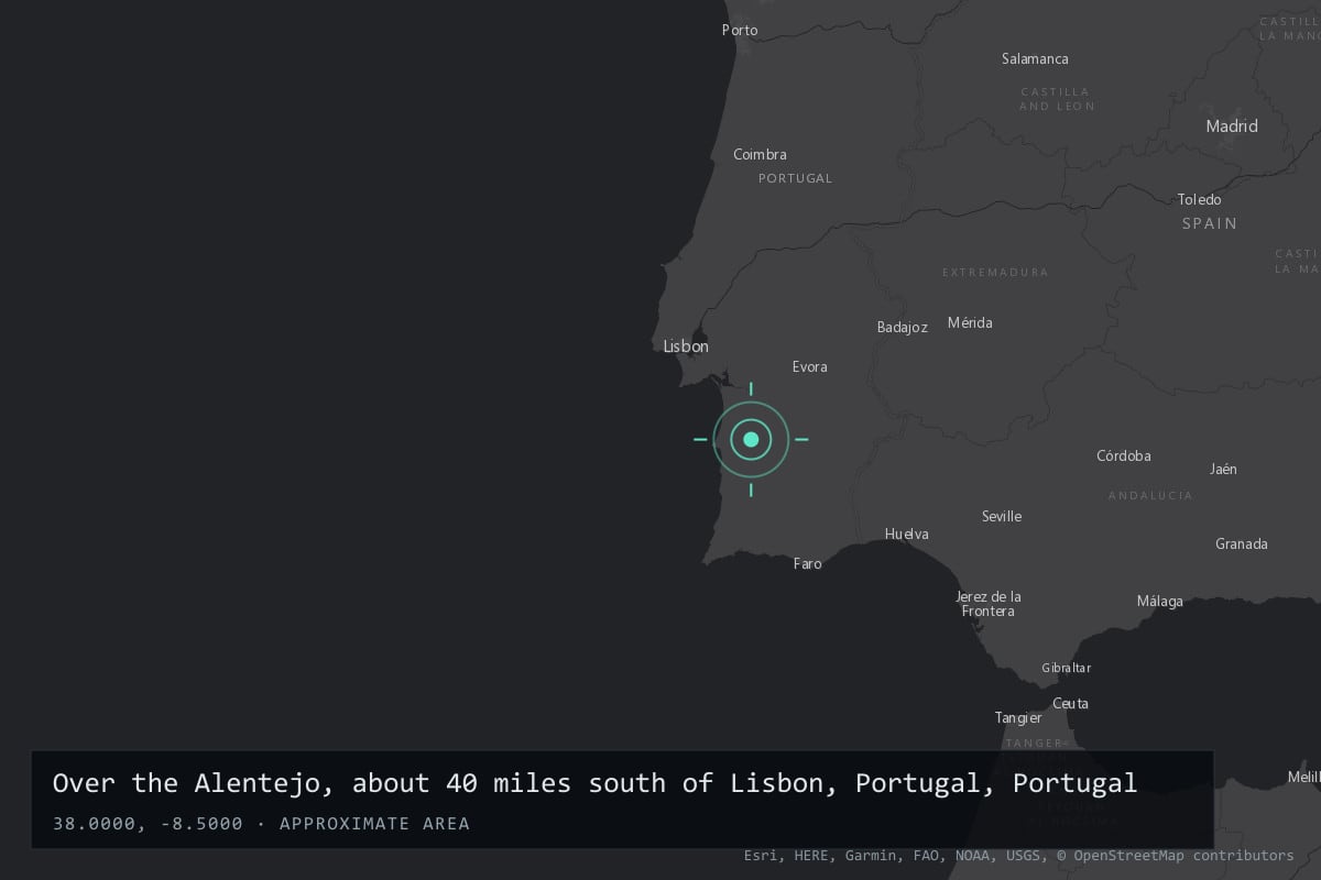 Where it happened: Near the Portuguese coast, about 40 miles south of Lisbon, Portugal