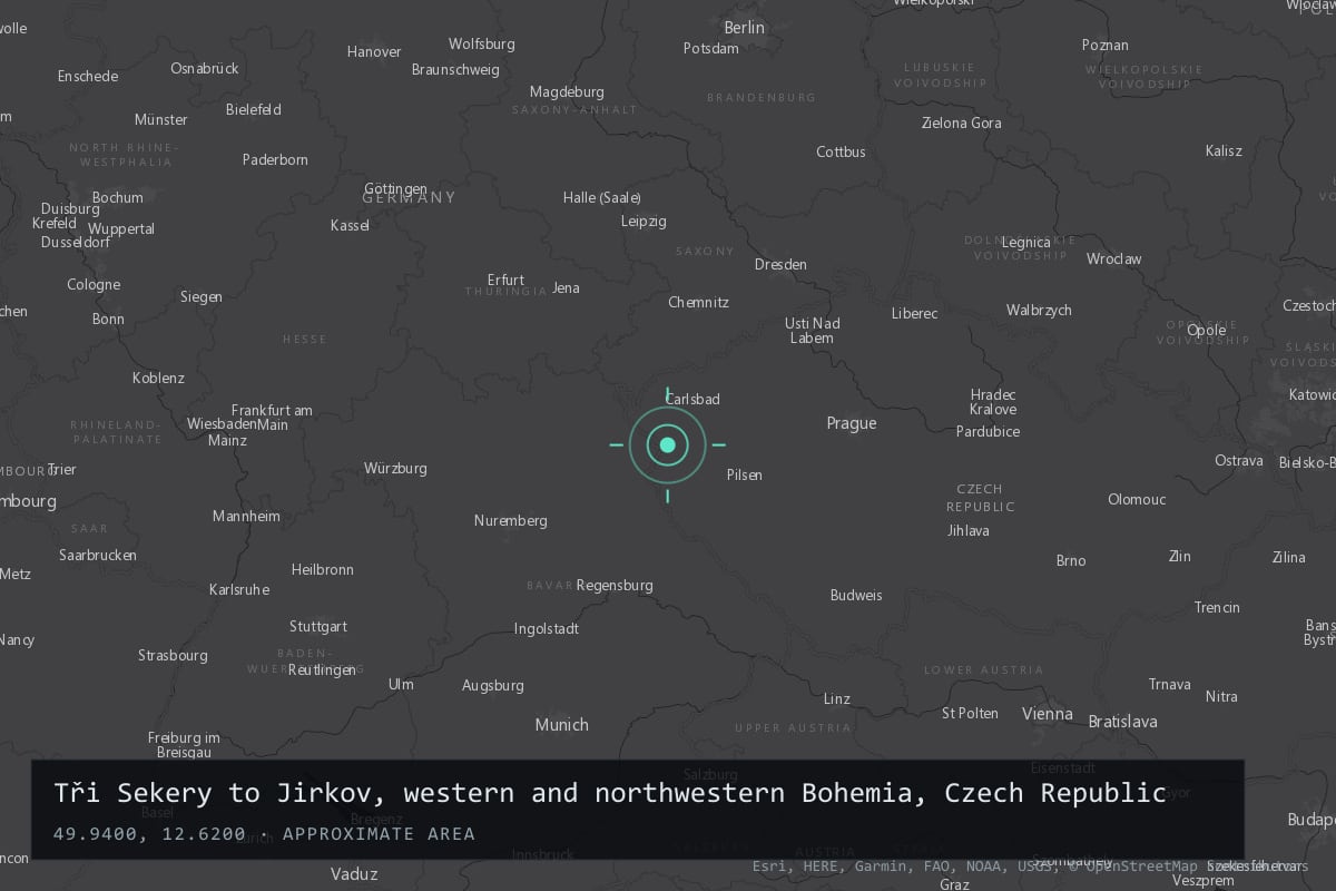 Where it happened: Tři Sekery to Jirkov, western and northwestern Bohemia, Czech Republic