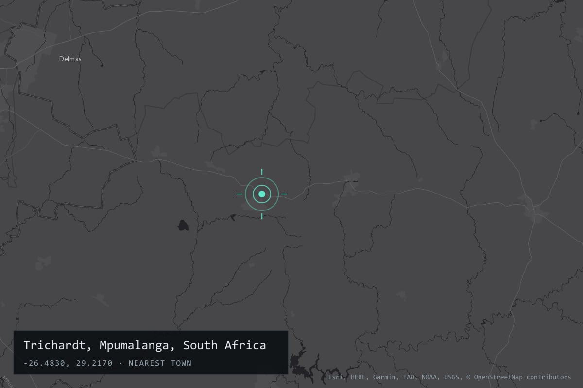 Where it happened: Trichardt, Mpumalanga, South Africa