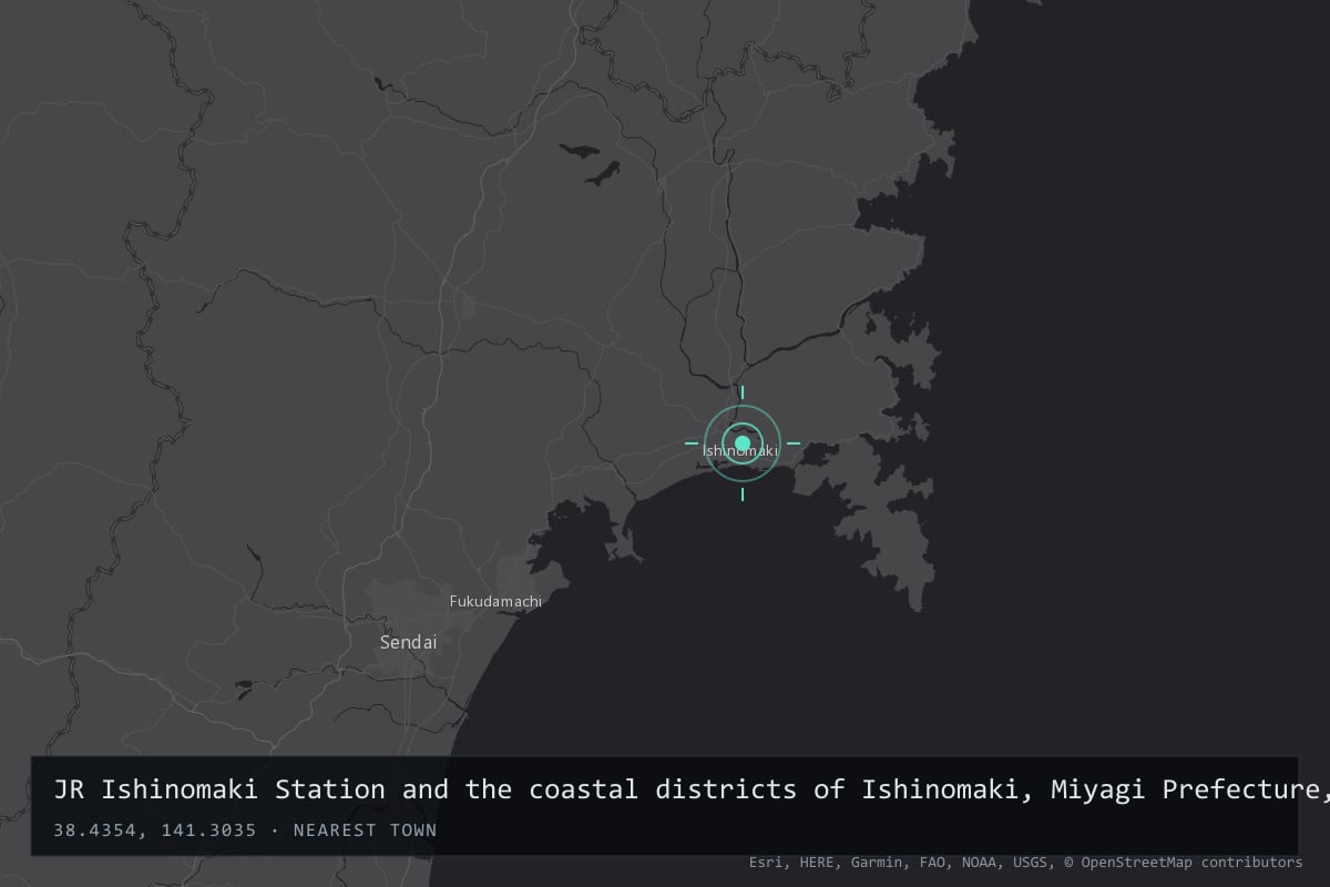 Where it happened: JR Ishinomaki Station and the coastal districts of Ishinomaki, Miyagi Prefecture, Japan