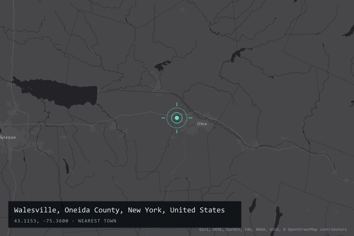 Where it happened: Walesville, Oneida County, New York, United States
