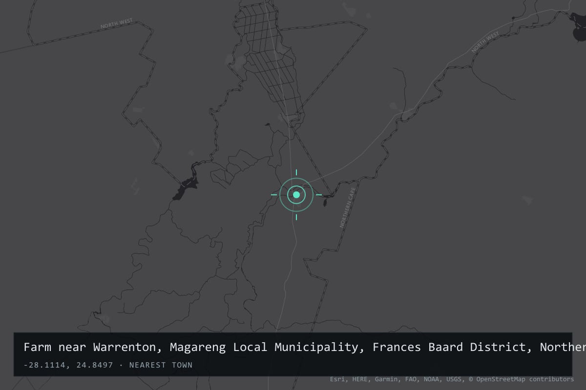Where it happened: Farm near Warrenton, Magareng Local Municipality, Frances Baard District, Northern Cape, South Africa