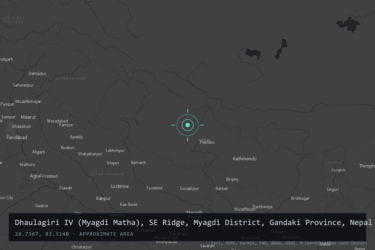 Where it happened: Dhaulagiri IV (Myagdi Matha), SE Ridge, Myagdi District, Gandaki Province, Nepal