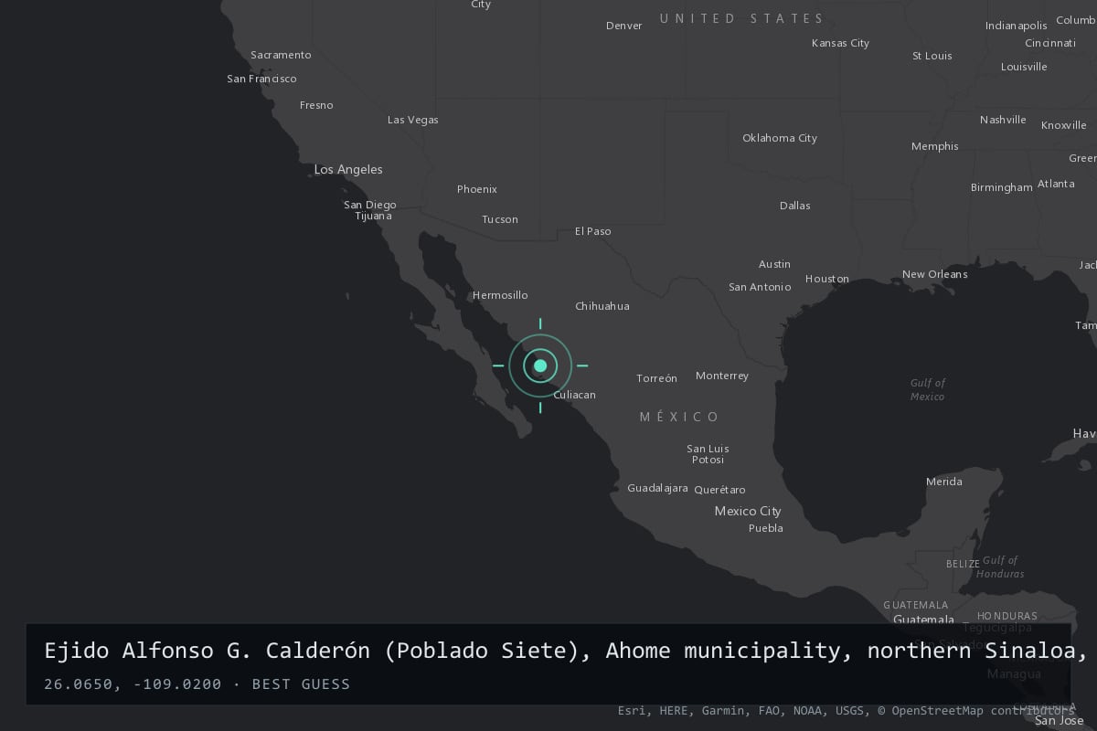 Where it happened: Ejido Alfonso G. Calderón (Poblado Siete), Ahome municipality, northern Sinaloa, Mexico
