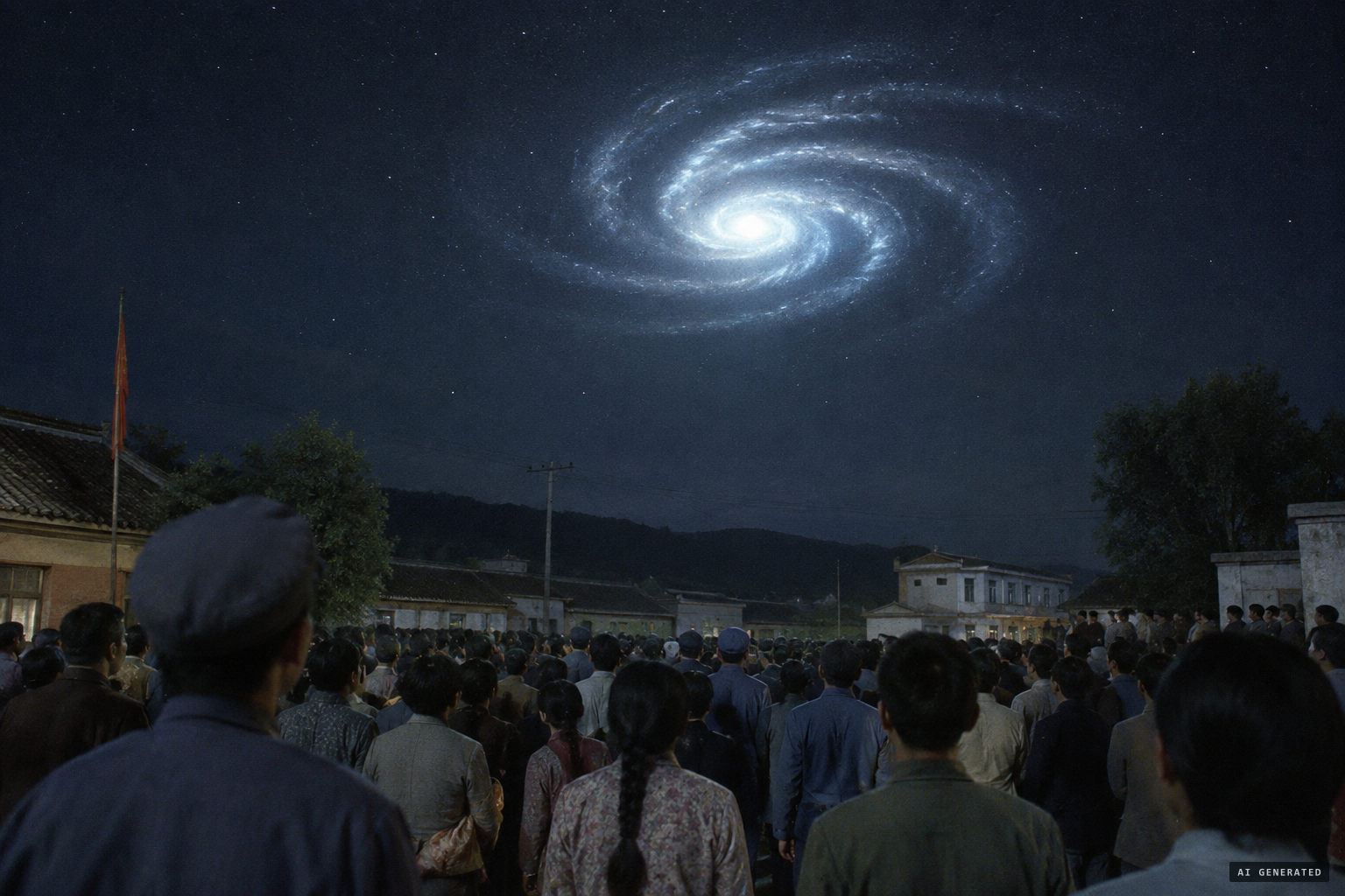 The sky spiral, seen by millions across China