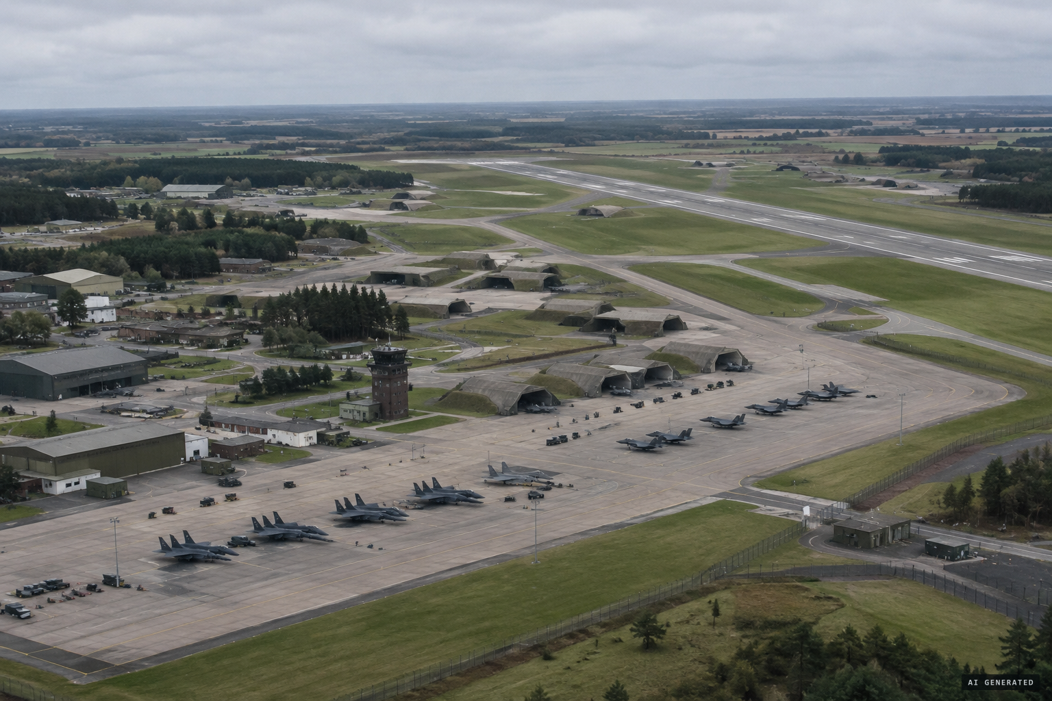 RAF Lakenheath, home of the 48th Fighter Wing's F-15E and F-35A jets