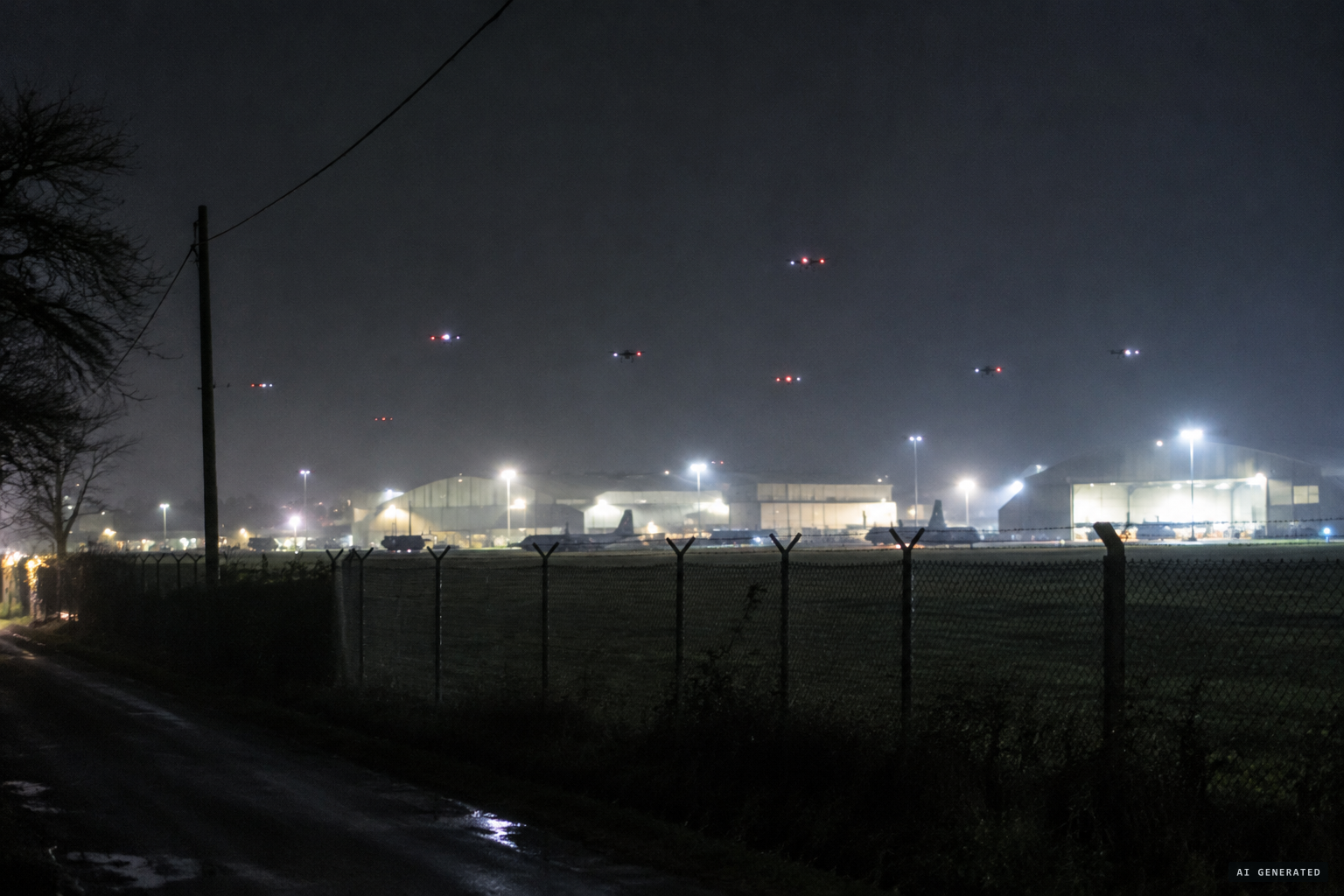 November 20, 2024: the first small drones reported over the bases
