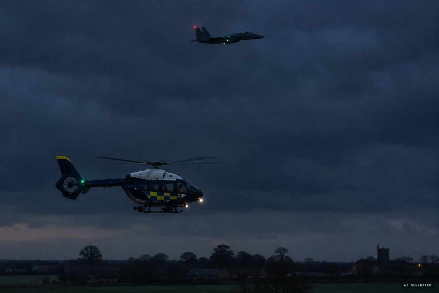 The Airprox Board concludes the 'drones' were the lights of a USAF F-15