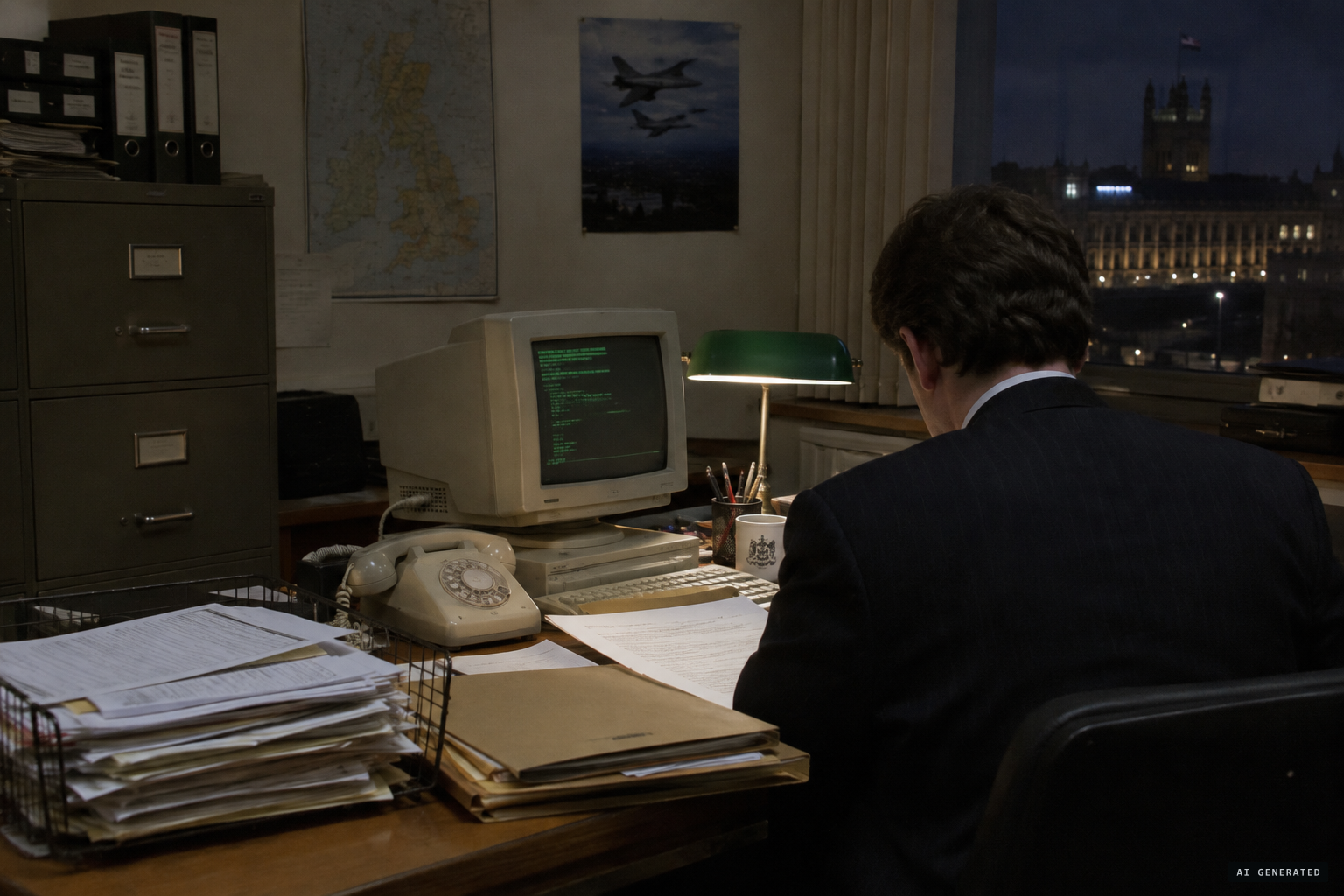 The MoD's small UFO desk, its in-tray filling up