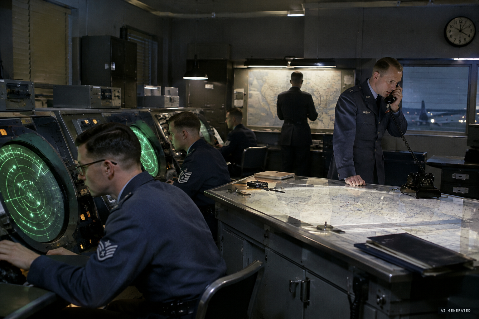 The direction center scrambles two F-86D interceptors