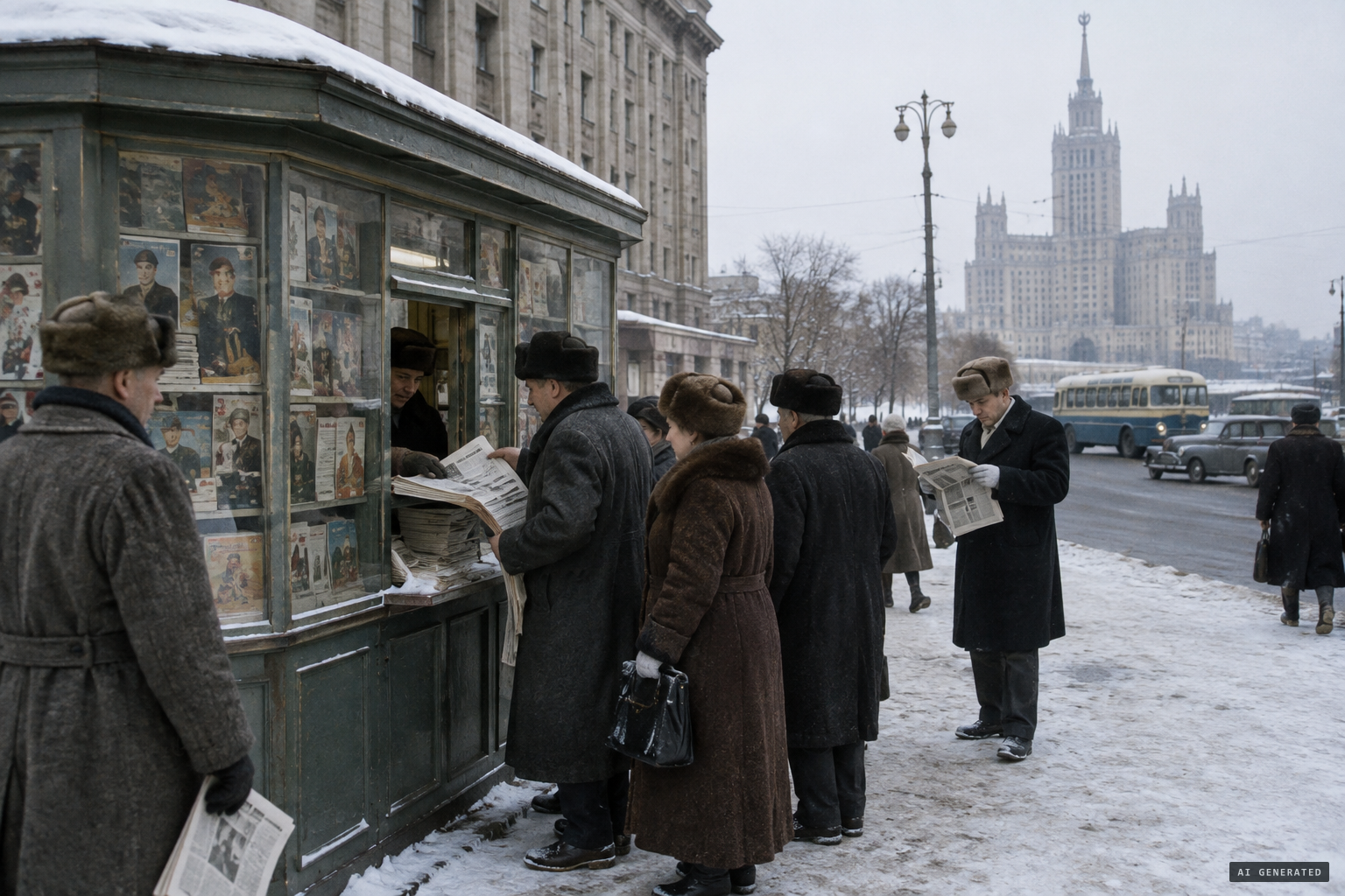 The account appears in Komsomolskaya Pravda in January 1958