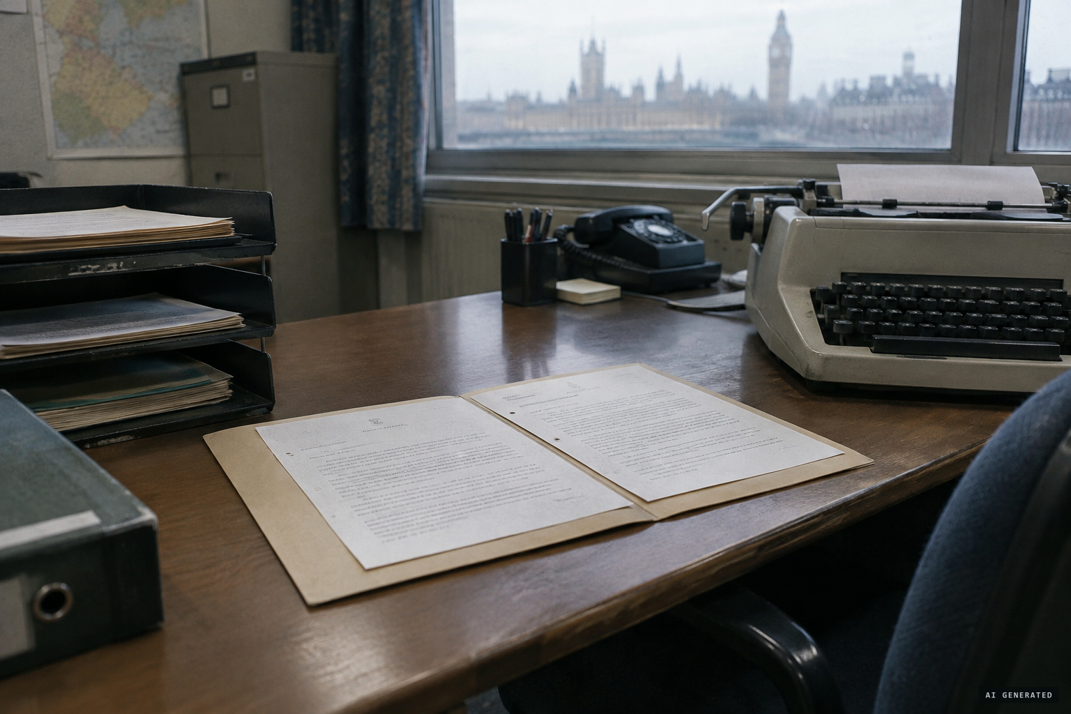 The two-page Unexplained Aerial Sighting report reaches the MoD UFO desk