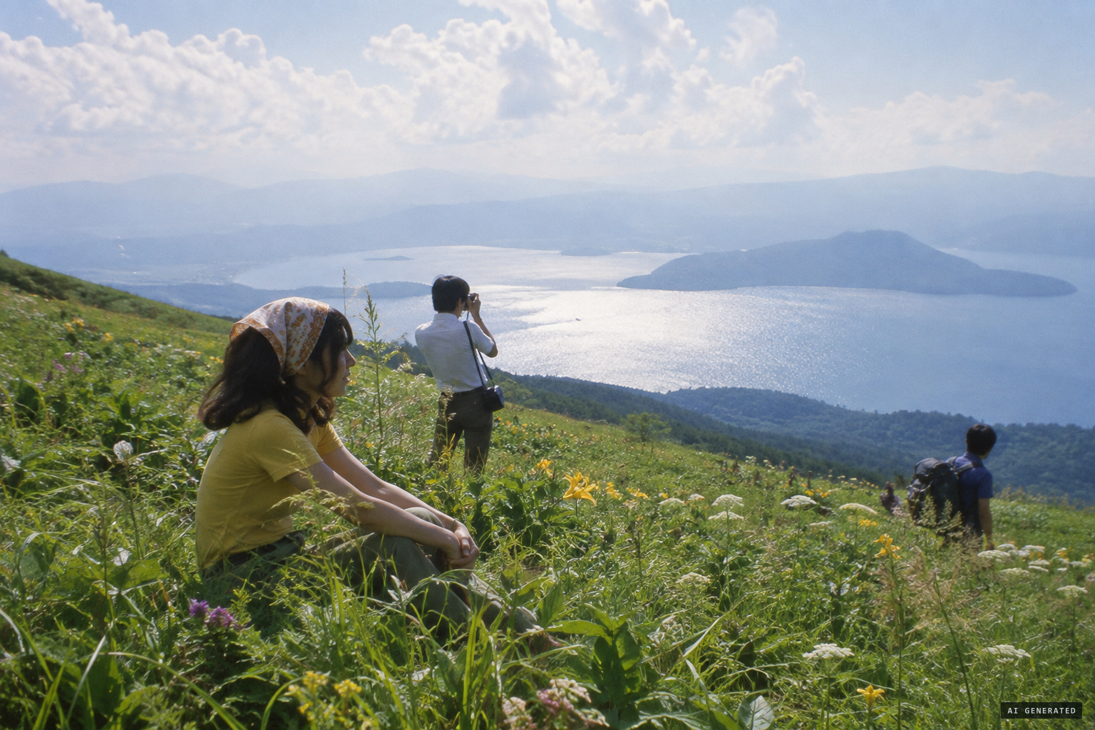 Summer 1973 at Lake Kussharo; the exact day has never been found