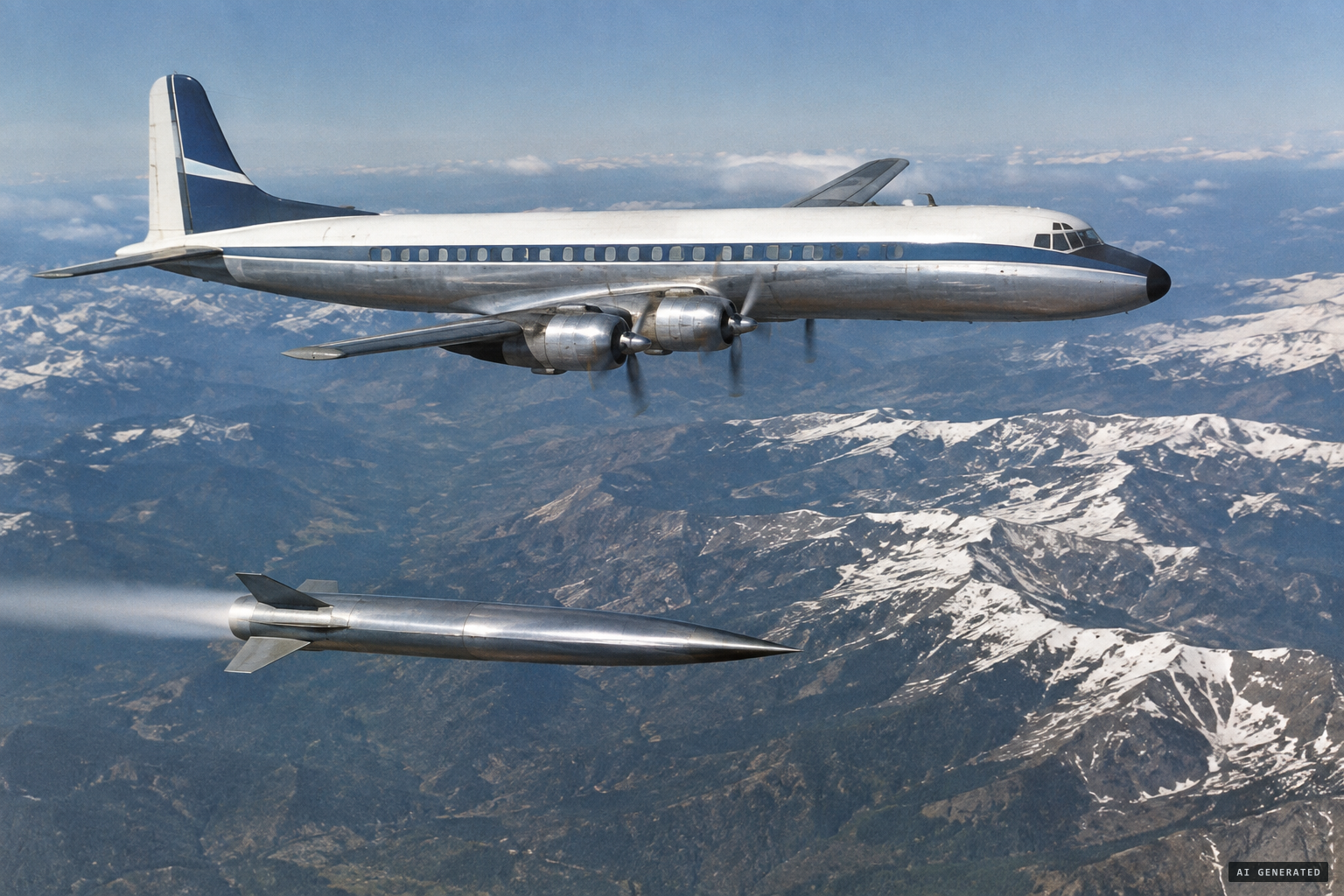 NICAP's version: a cone passing beneath the plane over the Pyrenees